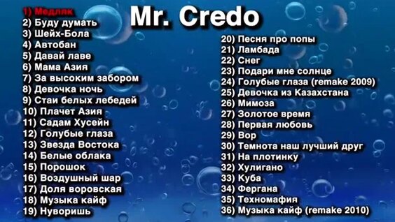 Mr Credo Mail.ru